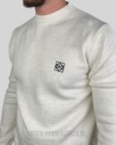 Loewe Embroidered Logo Knitted Sweater Ecru