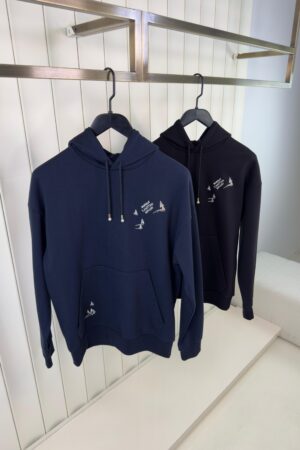 Louis Vuitton Embroidered Signature Hoodie Black