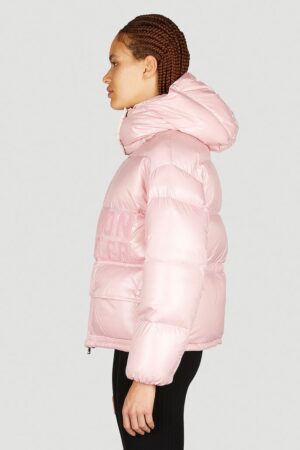 Moncler Logo Appliqué Padded Jacket Pink