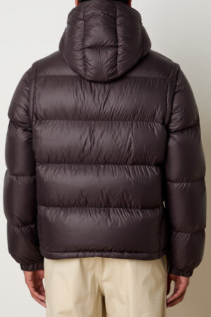 Moncler Cyclone 2-in-1 Puffer Jacket Brown
